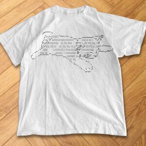 ASCII Art Cat Graphic T Shirt White Tech Nerd Coding Humor Tee